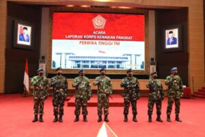 Panglima TNI Terima Laporan Kenaikan Pangkat 34 Perwira Tinggi