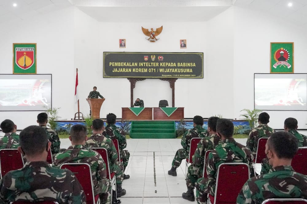 Pembekalan Intelijen Teritorial Babinsa Korem 071/Wijayakusuma Ditutup.