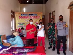 Babinsa Duyungan hadiri Bakti Sosial Donor darah