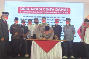 Elemen Masyarakat Boyolali Deklarasi Cinta Damai