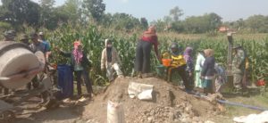 Bidadari Cantik Tampak di Lokasi TMMD Reguler Ke 114 Desa Jerukan Boyolali