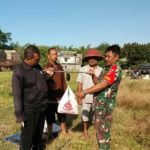 Tingkatkan Hasil Panen, Babinsa Bersama Petugas Penyuluhan Pertanian Lapangan Lakukan Giat Pengubinan