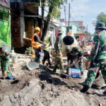 Semangat Gotong Royong Tergambar Jelas Dalam TMMD Sengkuyung Tahap I Kodim 0735/Surakarta