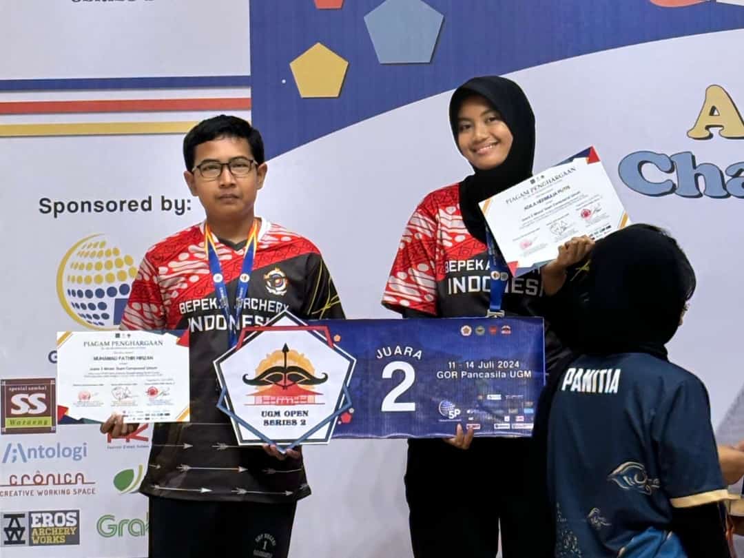 Adila Hermulia Putri & Muhamad Fathir, Tim Panahan BAI BEPEKA Raih 5 Medali UGM Open Archery Championship Yogyakarta