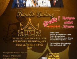 Baralek Gadang 2025: IKM Solo Raya Gelar Pesta Budaya & Kuliner Minang-Jawa Terbuka untuk Umum