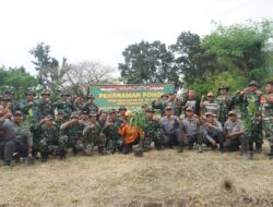 Sukseskan Program Unggulan Kasad, Satgas TMMD Reguler Ke-125 Kodim 0735/Surakarta Bersama Masyarakat Laksanakan Penanaman Pohon