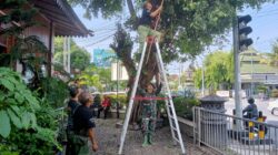 Gandeng Tim Saberling Dan Staf Kelurahan, Babinsa Ketelan Laksanakan Kerja Pembersihkan Lingkungan