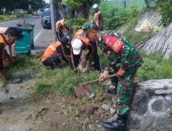 Babinsa Keprabon Bersama Warga Laksanakan Kerja Bakti, Wujudkan Lingkungan Bersih Dan Sehat