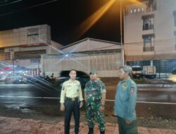 Jaga Kondusifitas Wilayah, Piket Koramil 03/Serengan Laksanakan Patroli Malam