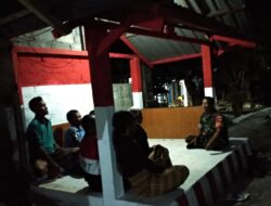 Sertu Sunarno Bersama Linmas Sambangi Poskamling, Pererat Silaturahmi Lewat Patroli Dialogis