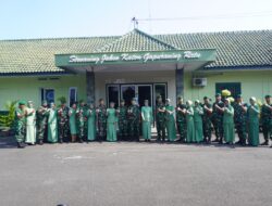 Upacara Korps Raport Purna Tugas dan Kenaikan Pangkat Anggota Kodim 0731/Kulon Progo