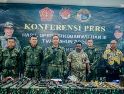 Operasi TNI di Papua 2026, Kogabwilhan III Klaim Sita Senjata dan Amunisi TPNPB-OPM