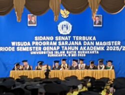 UNIBA Surakarta : Wisuda 220 Lulusan, Dua Pasang Suami Istri Lulus Bersama