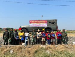 Sambut HUT Kemerdekaan RI, Batalyon 21 Grup 2 Kopassus Gelar Karya Bakti di Desa Wironanggan, Kartasura